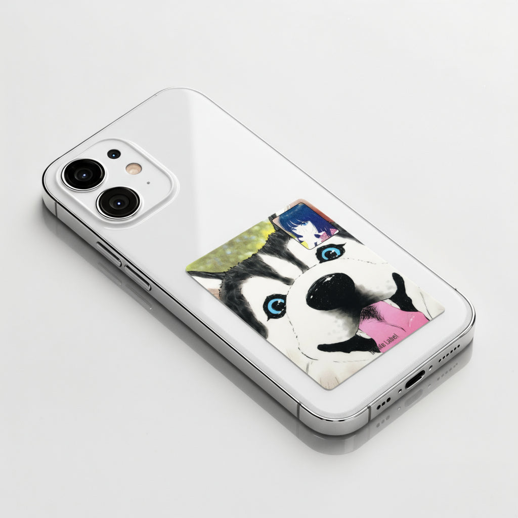 Husky & Girl Face-Time ✦ B-Side Label Sticker