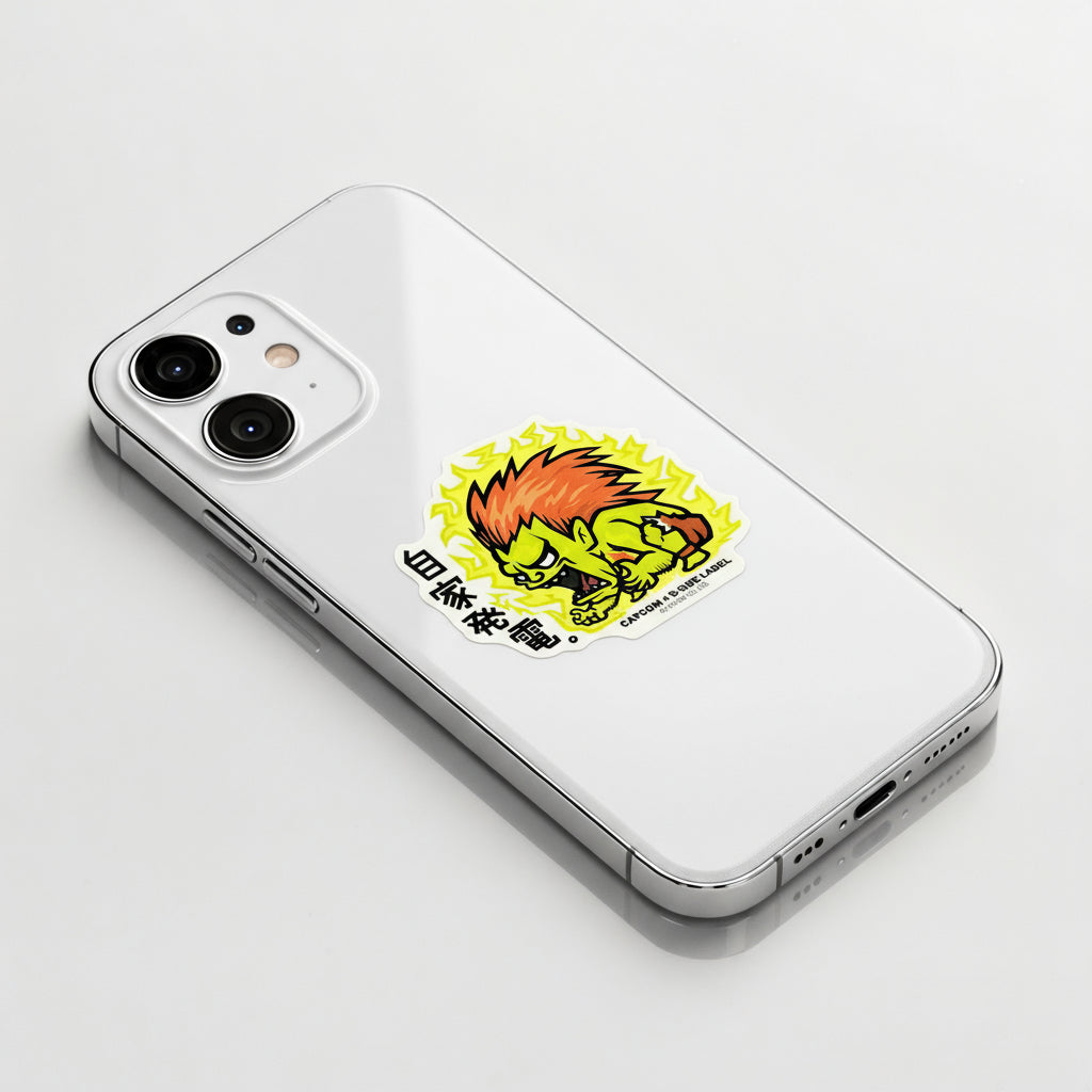 Street Fighter Blanka (Shock Pose) ✦ B-Side Label Sticker