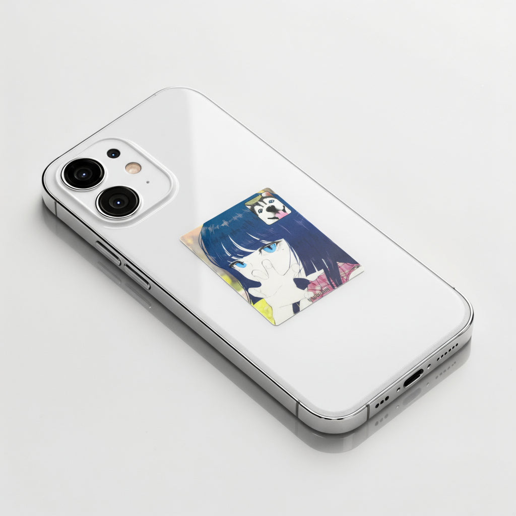 Girl & Husky Face-Time ✦ B-Side Label Sticker