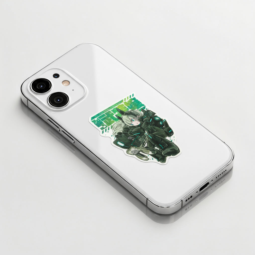 Mecha Girlie ✦ B-Side Label Sticker