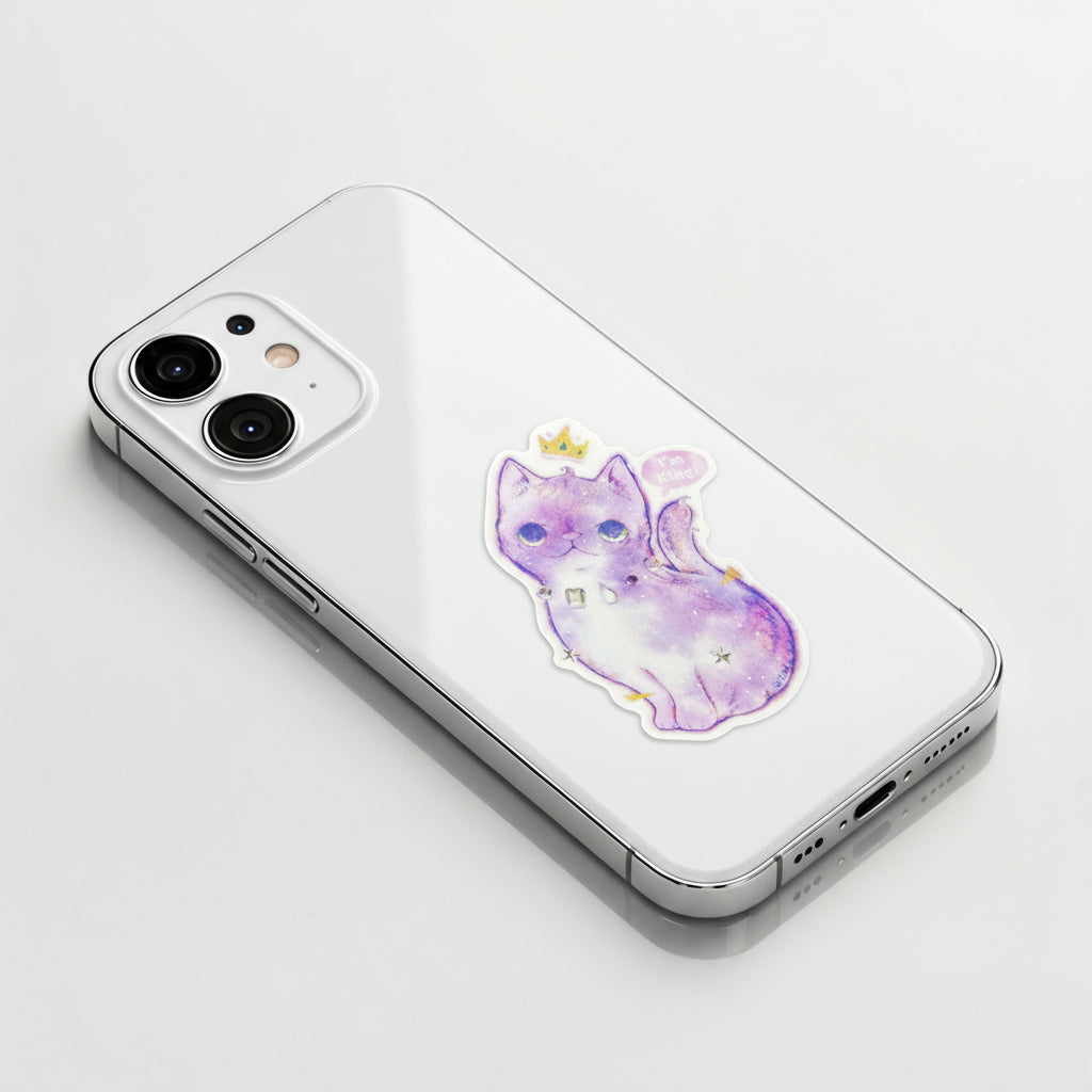 Majestic Cat King ✦ B-Side Label Sticker