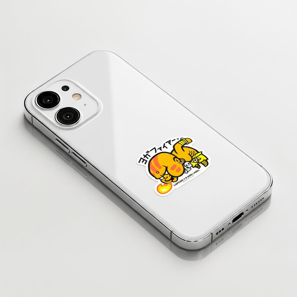Street Fighter Dhalsim – Yoga Fire! ✦ B-Side Label Sticker
