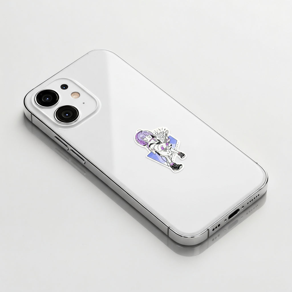 Guitar Girlie ✦ B-Side Label Sticker