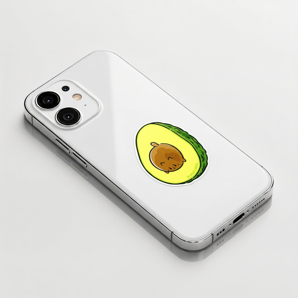 Avocado Cat ✦ B-Side Label Sticker