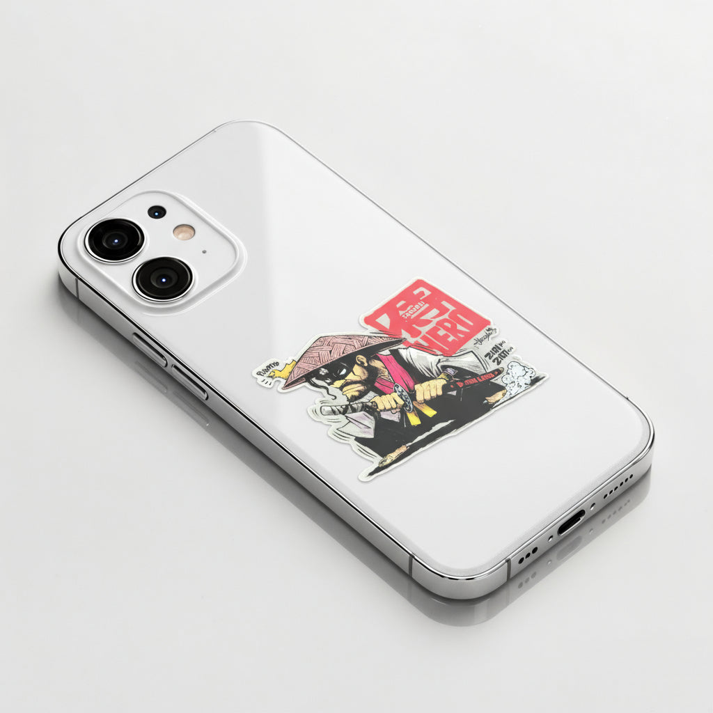 Samurai Hero & Duck ✦ B-Side Label Sticker