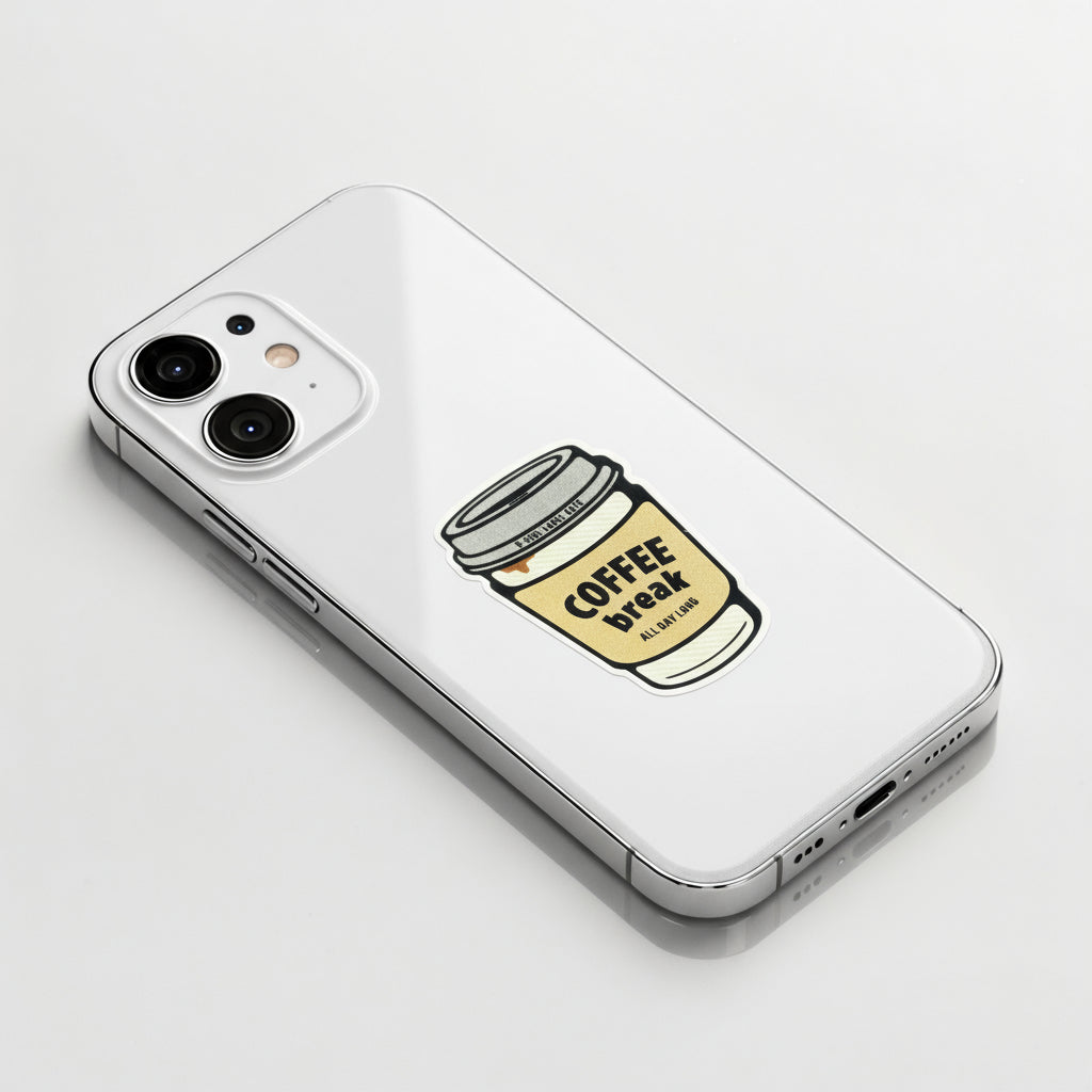 Coffee Break Cup ✦ B-Side Label Sticker