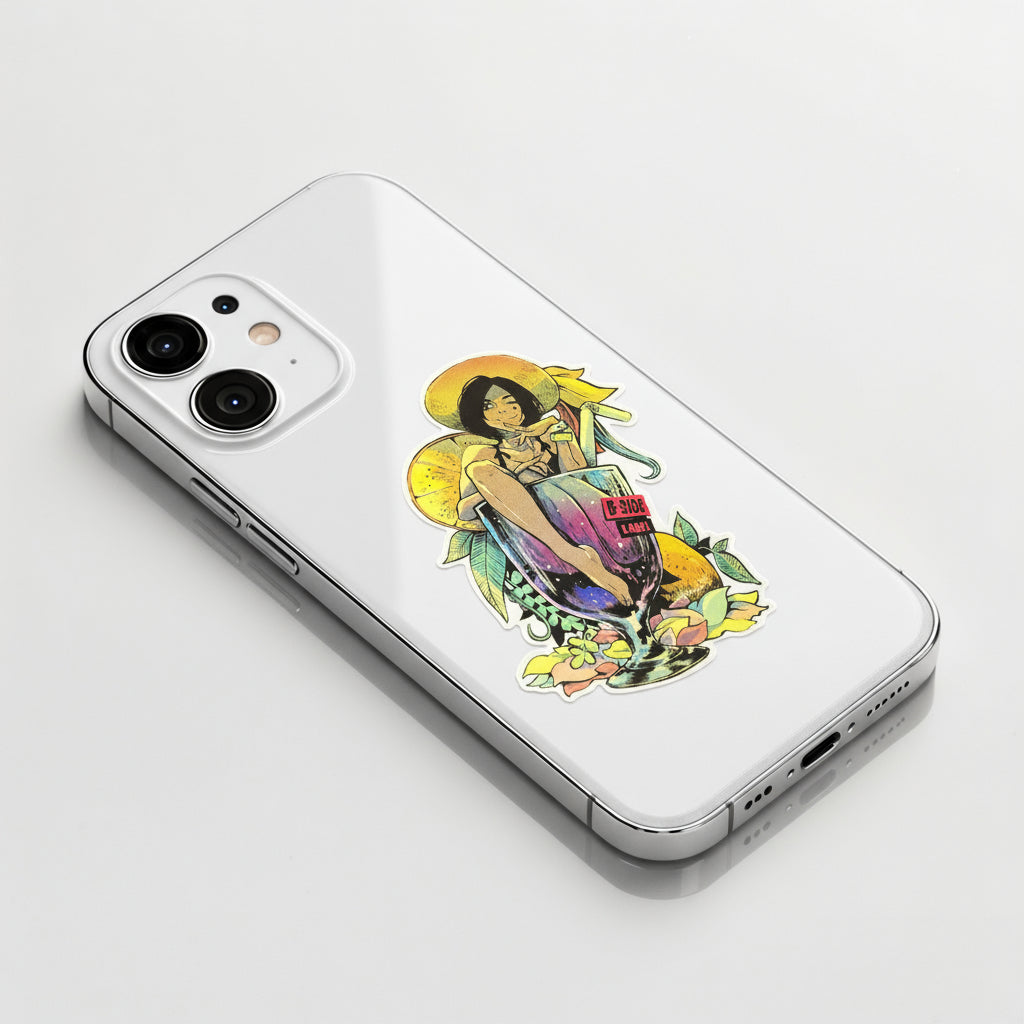 Citrus Lounge Girlie ✦ B-Side Label Sticker