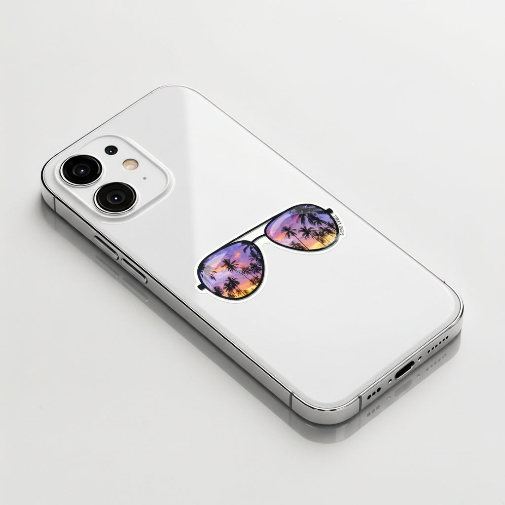 Sunset Palm Sunglasses ✦ B-Side Label Sticker