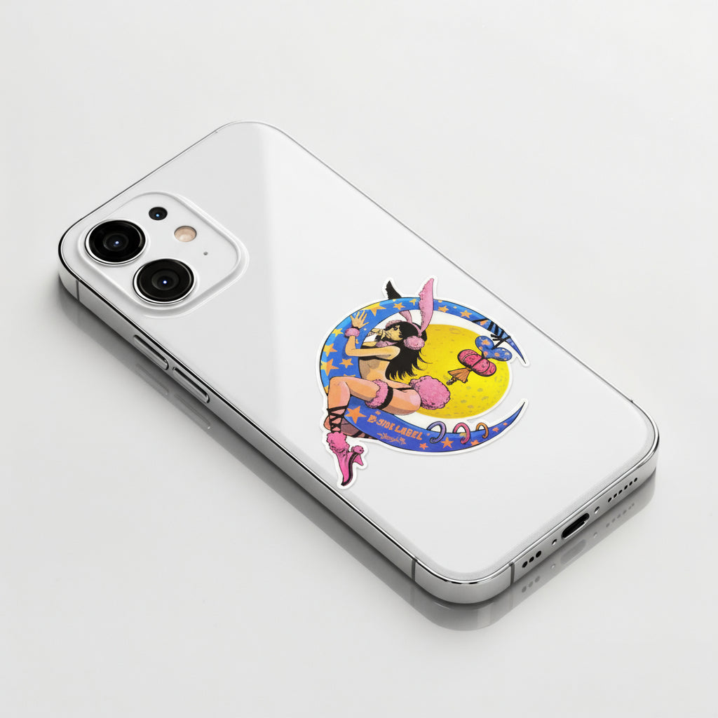 Moon Bunny Girlie ✦ B-Side Label Sticker