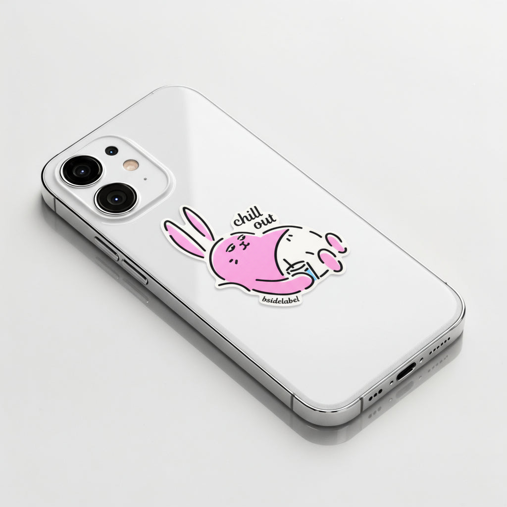 Chill Out Bunny ✦ B-Side Label Sticker