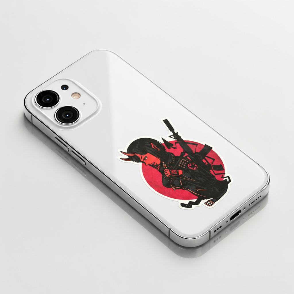 Red Devil Girlie ✦ B-Side Label Sticker