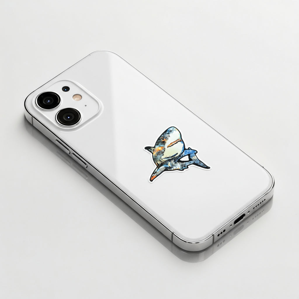 Colorful Galaxy Shark ✦ B-Side Label Sticker