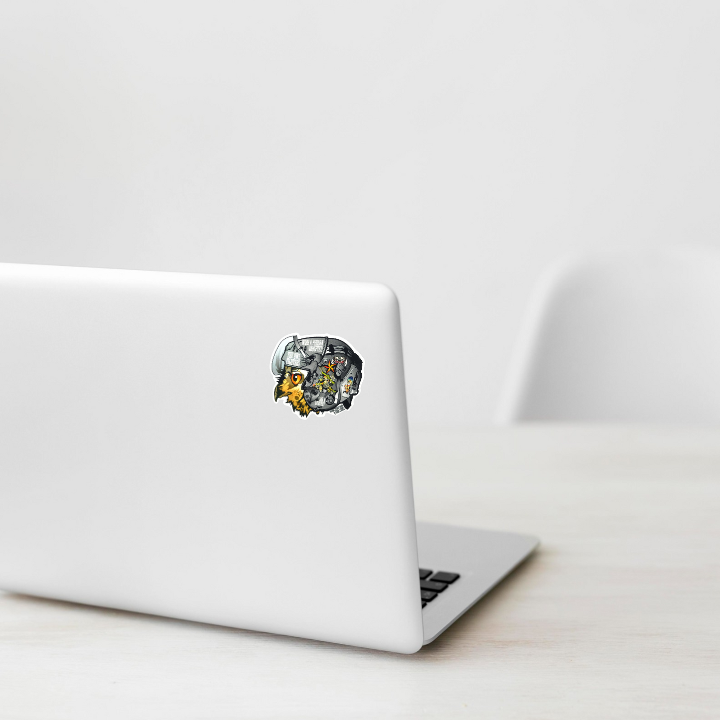 Owl Fighter Helmet ✦ B-Side Label Sticker