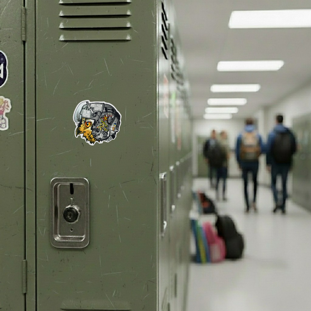 Owl Fighter Helmet ✦ B-Side Label Sticker