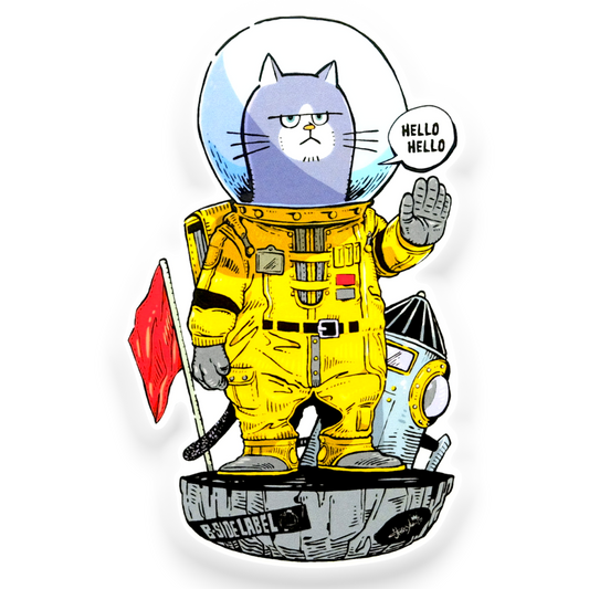 Space Cat Astronaut ✦ B-Side Label Sticker