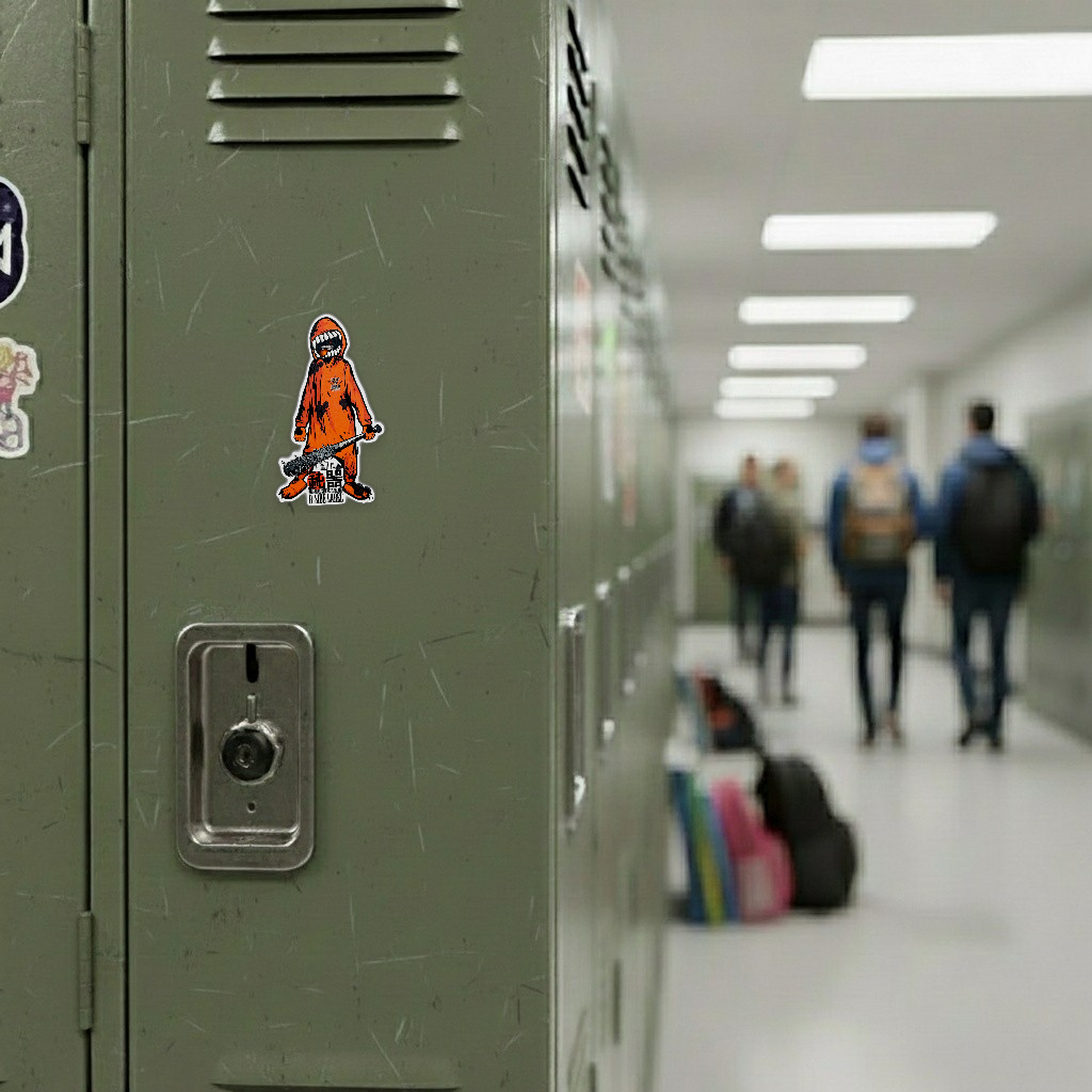 Creepy Orange Mascot ✦ B-Side Label Sticker