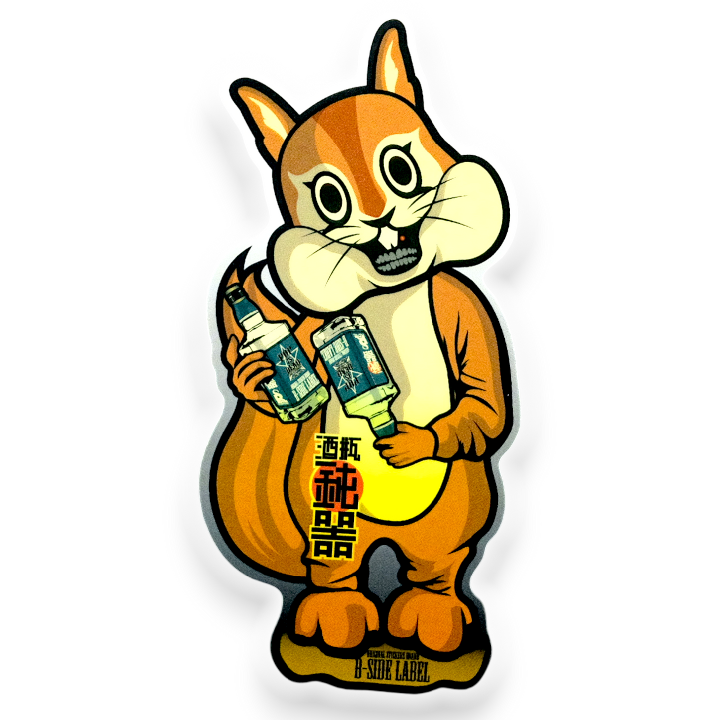 Creepy Squirrel Mascot ✦ B-Side Label Sticker