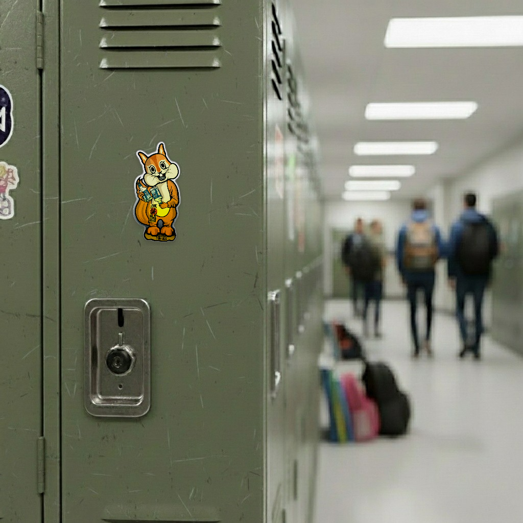 Creepy Squirrel Mascot ✦ B-Side Label Sticker