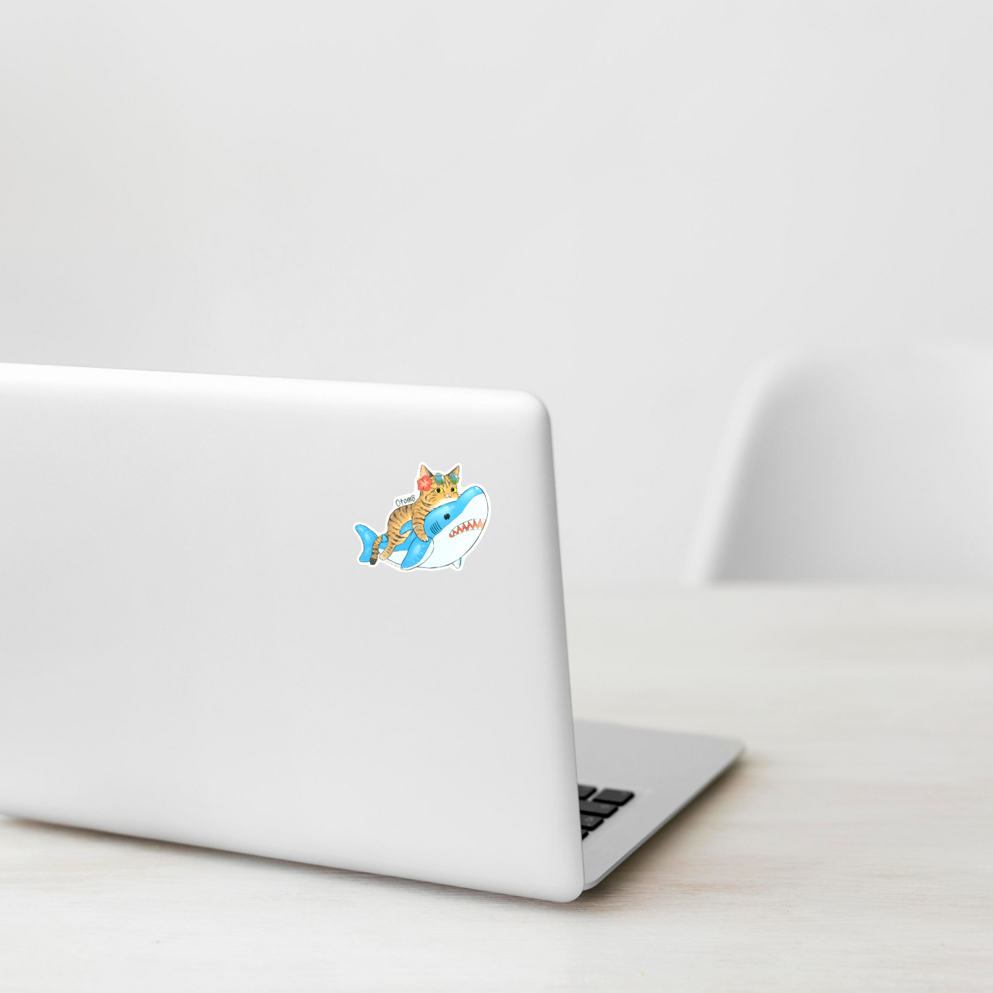 Hawaiian Cat Shark Floatie ✦ B-Side Label Sticker