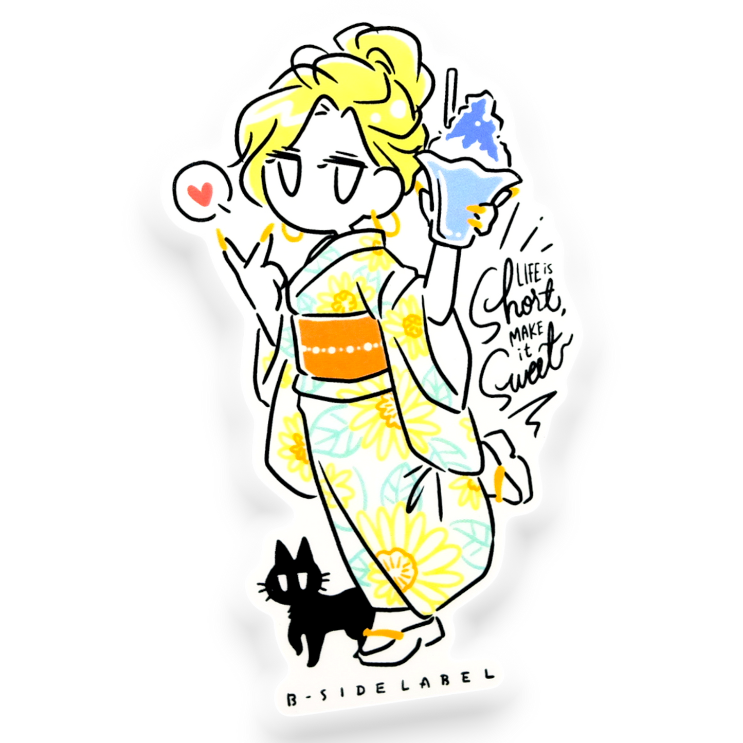 Summer Yukata & Shaved Ice ✦ B-Side Label Sticker