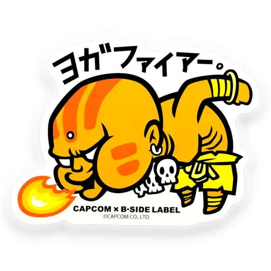 Street Fighter Dhalsim – Yoga Fire! ✦ B-Side Label Sticker