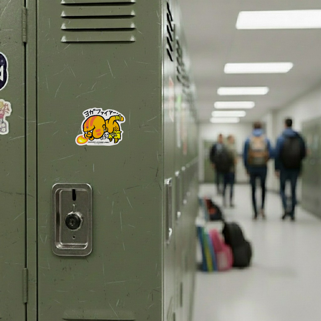 Street Fighter Dhalsim – Yoga Fire! ✦ B-Side Label Sticker