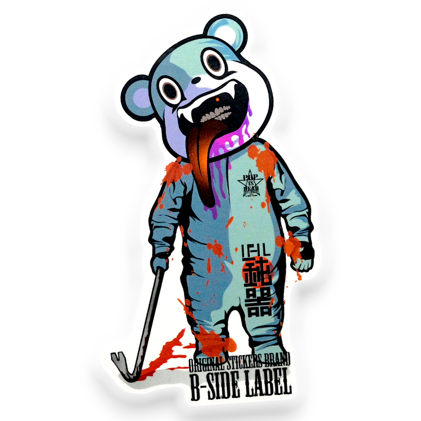 Creepy Teddy Bear Mascot ✦ B-Side Label Sticker
