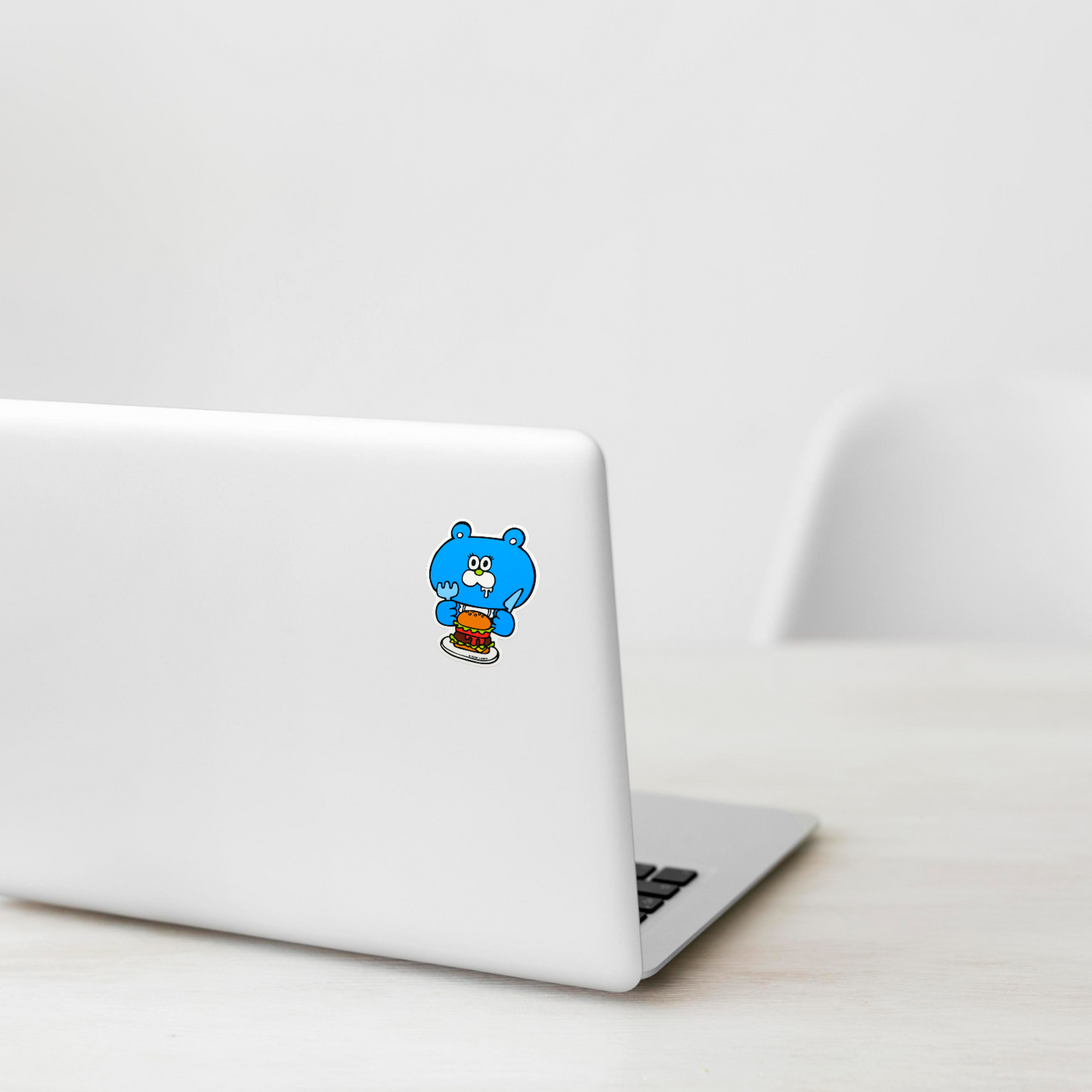 Hungry Blue Bear Burger ✦ B-Side Label Sticker