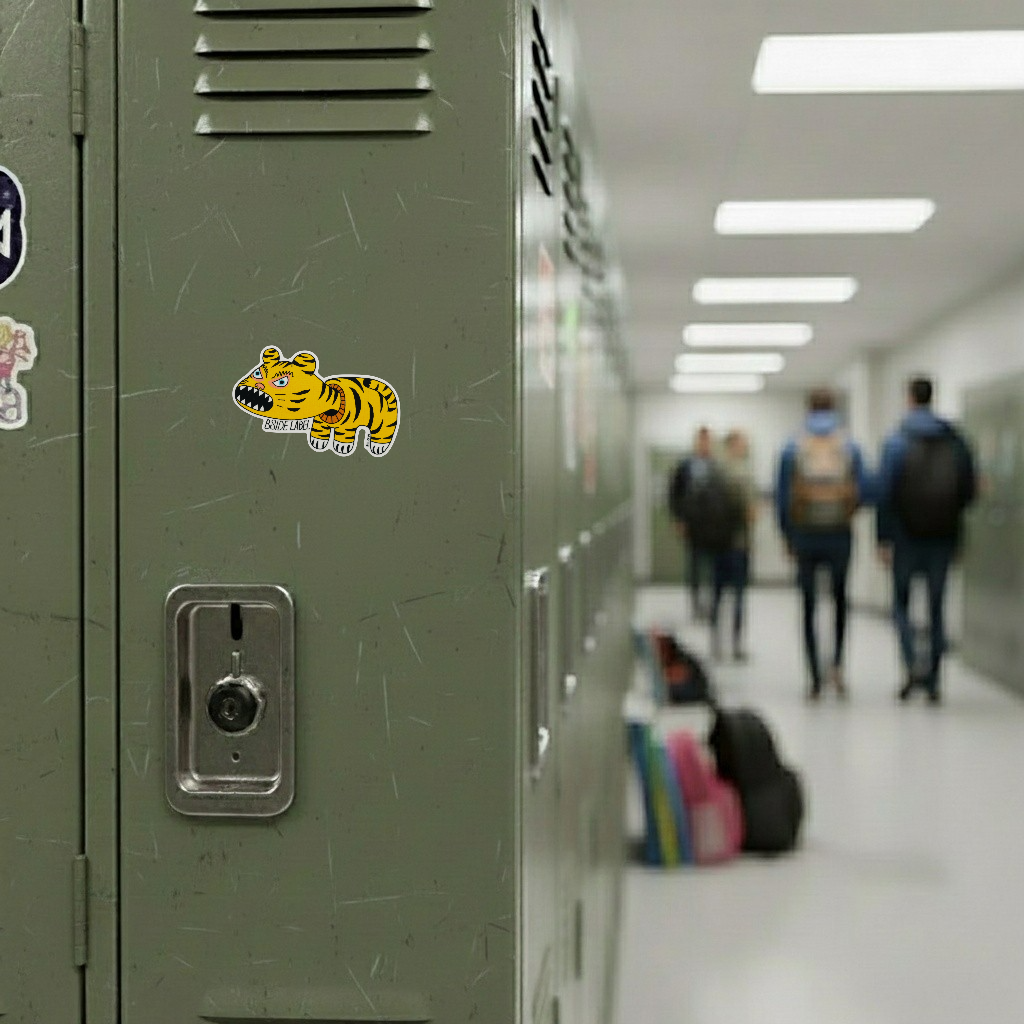 Quirky Cute Tiger ✦ B-Side Label Sticker