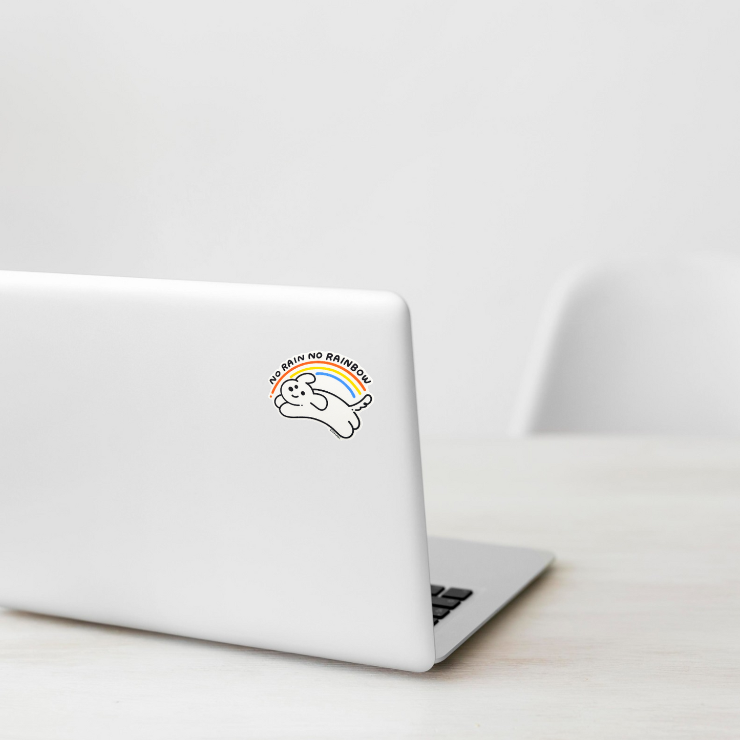 No Rain No Rainbow Dog ✦ B-Side Label Sticker