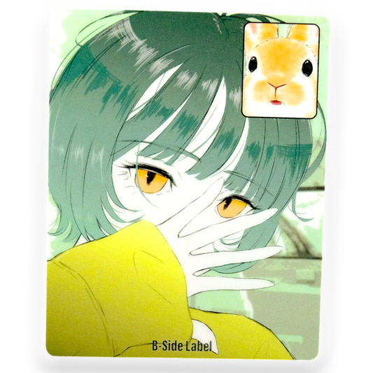 Girl & Bunny Face-Time ✦ B-Side Label Sticker