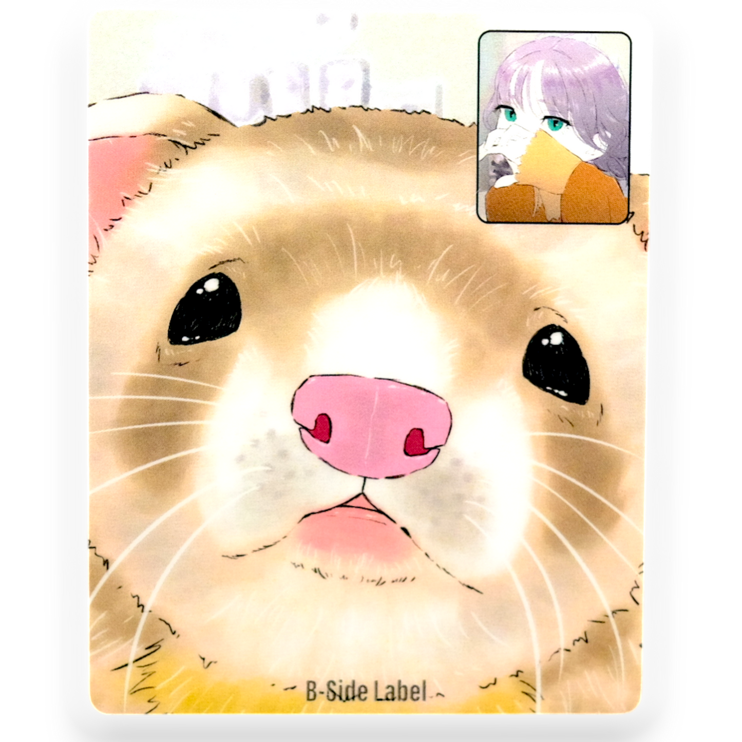 Ferret & Girl Face-Time ✦ B-Side Label Sticker