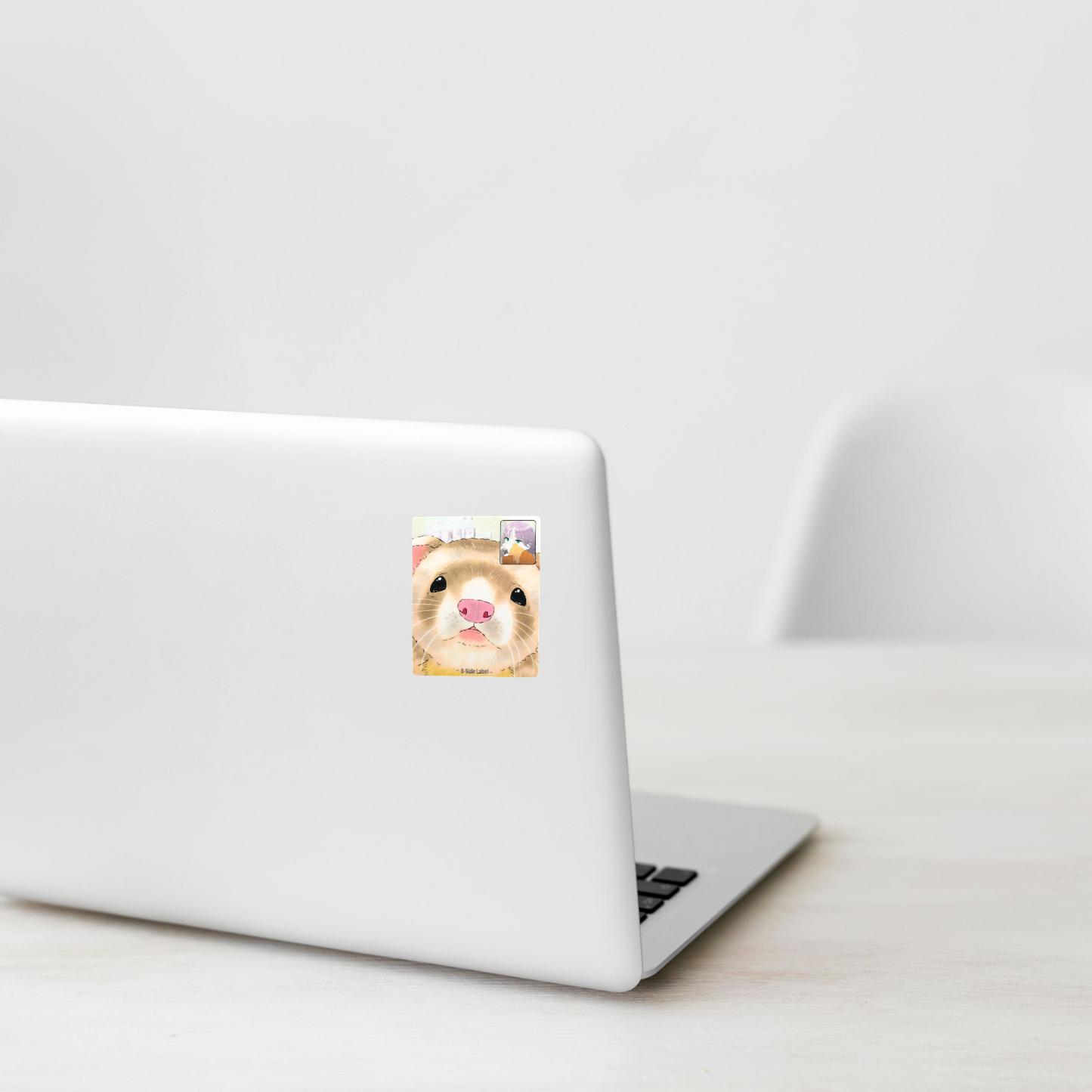 Ferret & Girl Face-Time ✦ B-Side Label Sticker