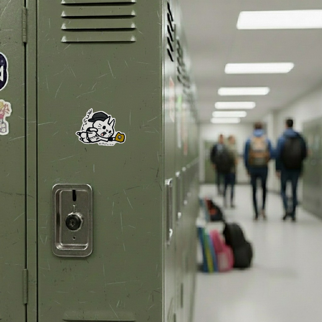 Baseball Cat Shortstop ✦ B-Side Label Sticker
