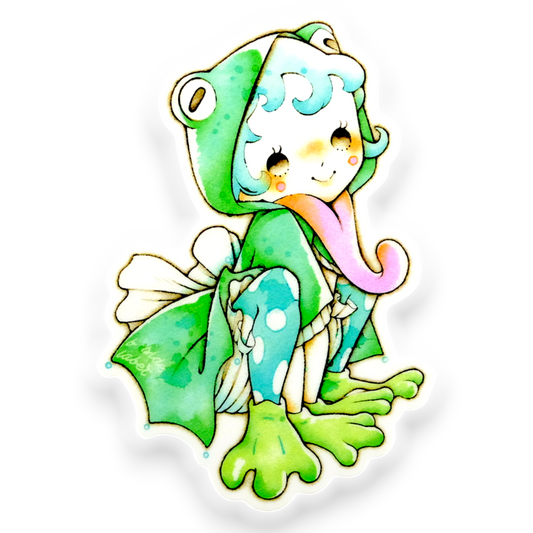 Frog Girlie ✦ B-Side Label Sticker