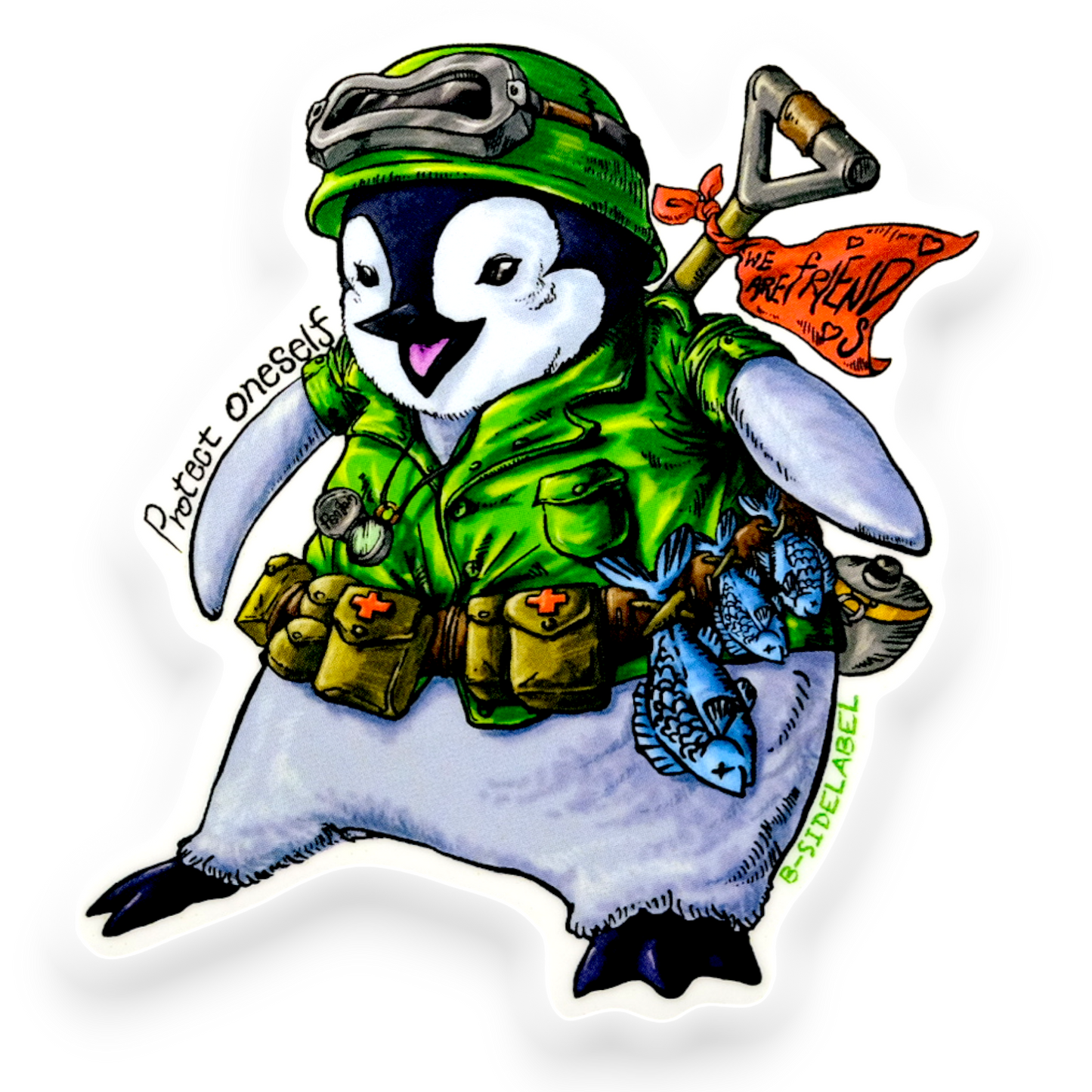 Penguin Special Forces ✦ B-Side Label Sticker