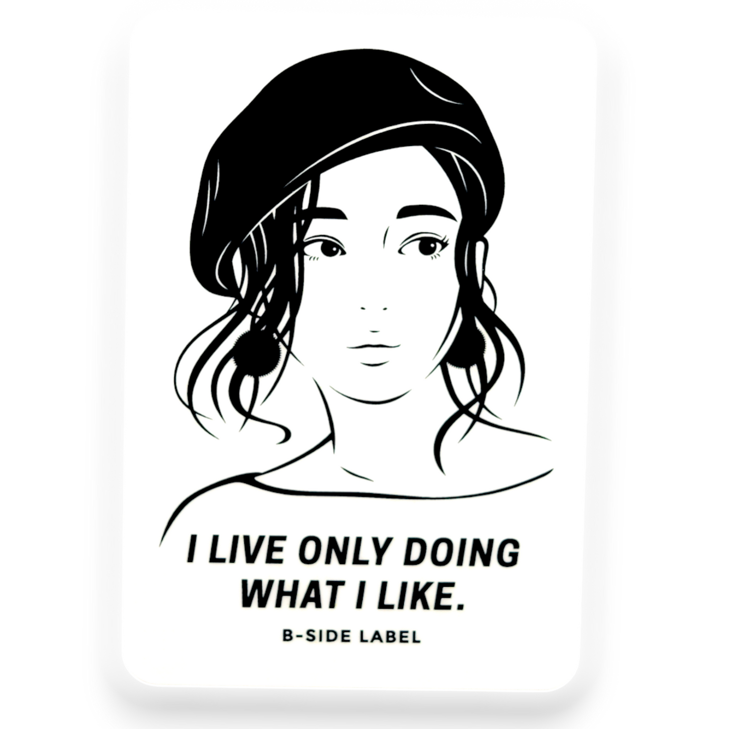 Focused Rebel Girlie ✦ B-Side Label Sticker