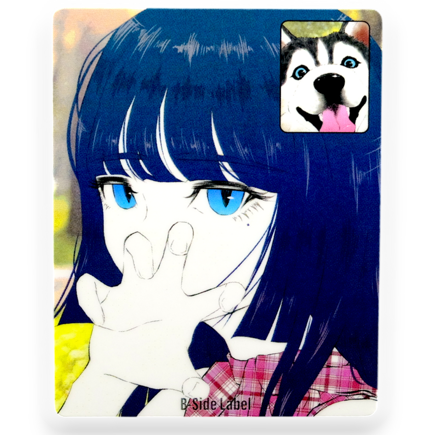 Girl & Husky Face-Time ✦ B-Side Label Sticker