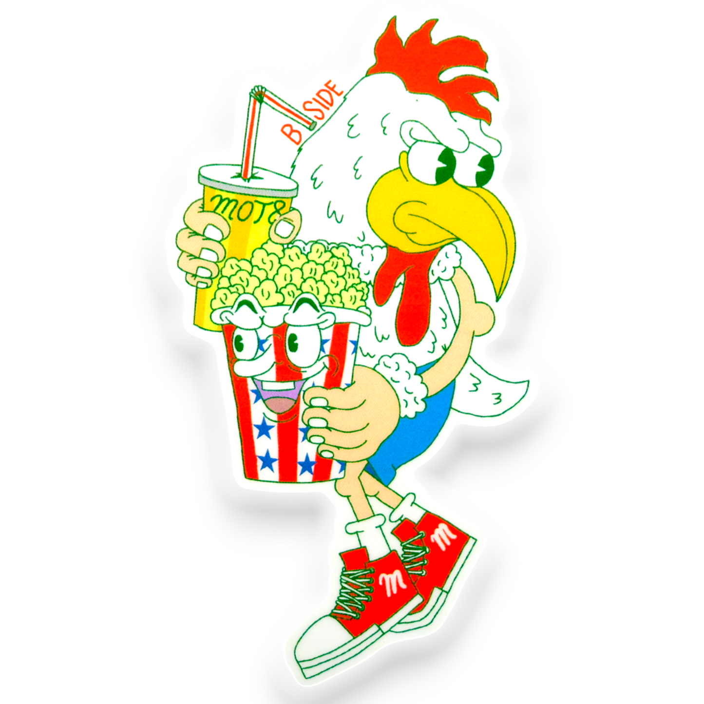 Cool Chicken & Popcorn ✦ B-Side Label Sticker