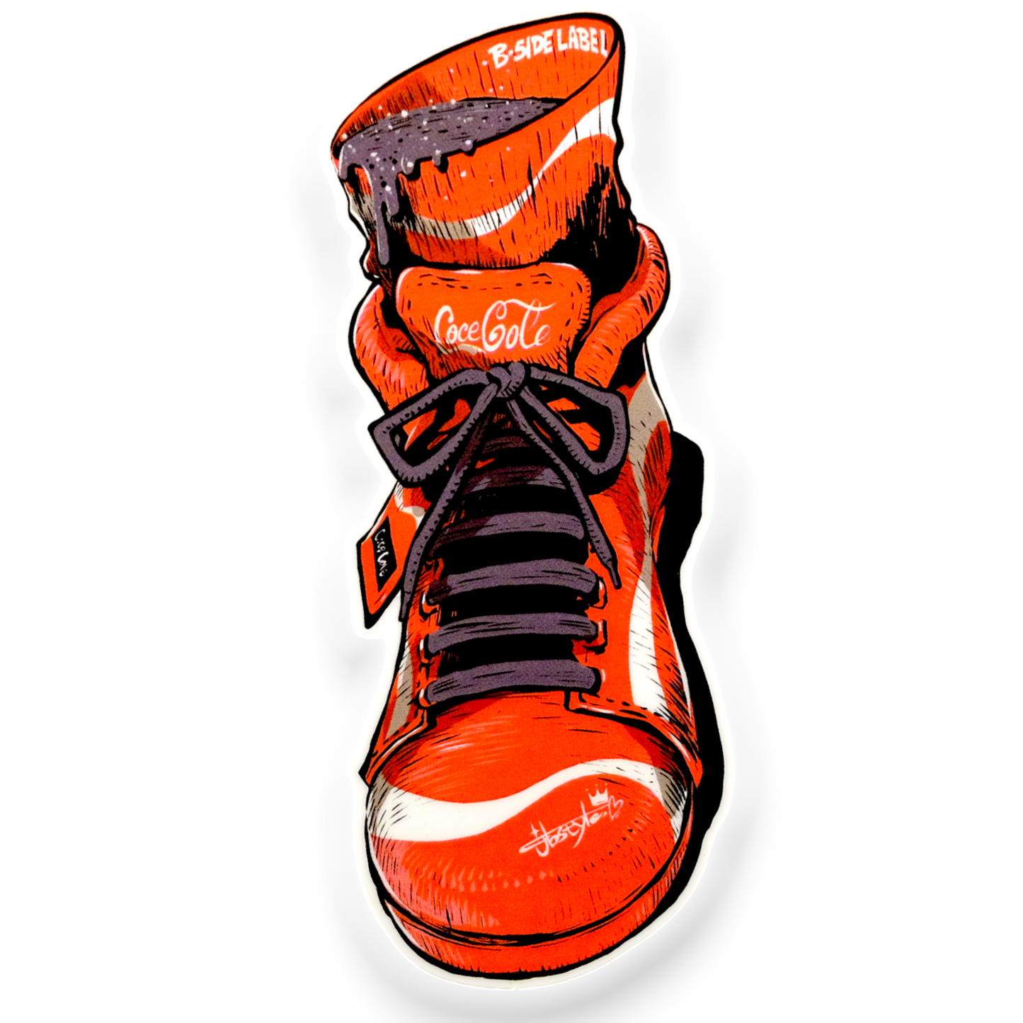 Red Drip Sneaker ✦ B-Side Label Sticker