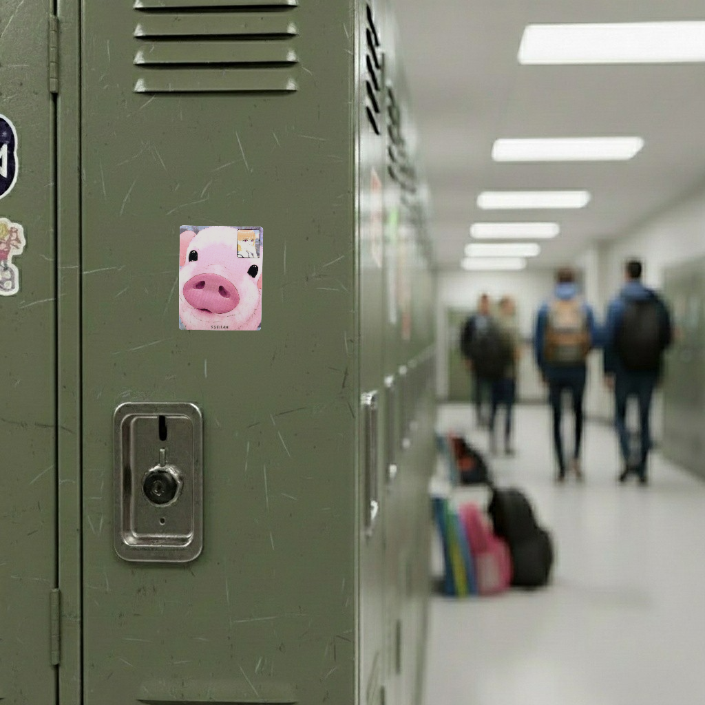 Pig & Girl Face-Time ✦ B-Side Label Sticker