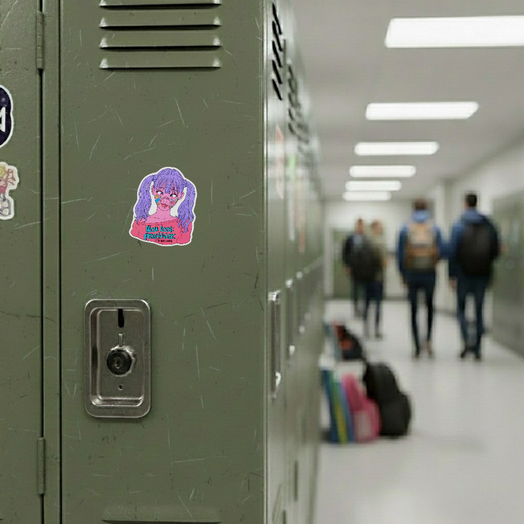 Sticker-Face Girlie ✦ B-Side Label Sticker