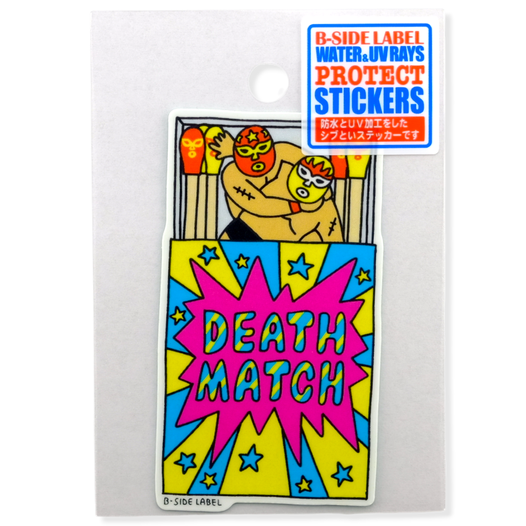 Death Match-Stick Wrestling ✦ B-Side Label Sticker