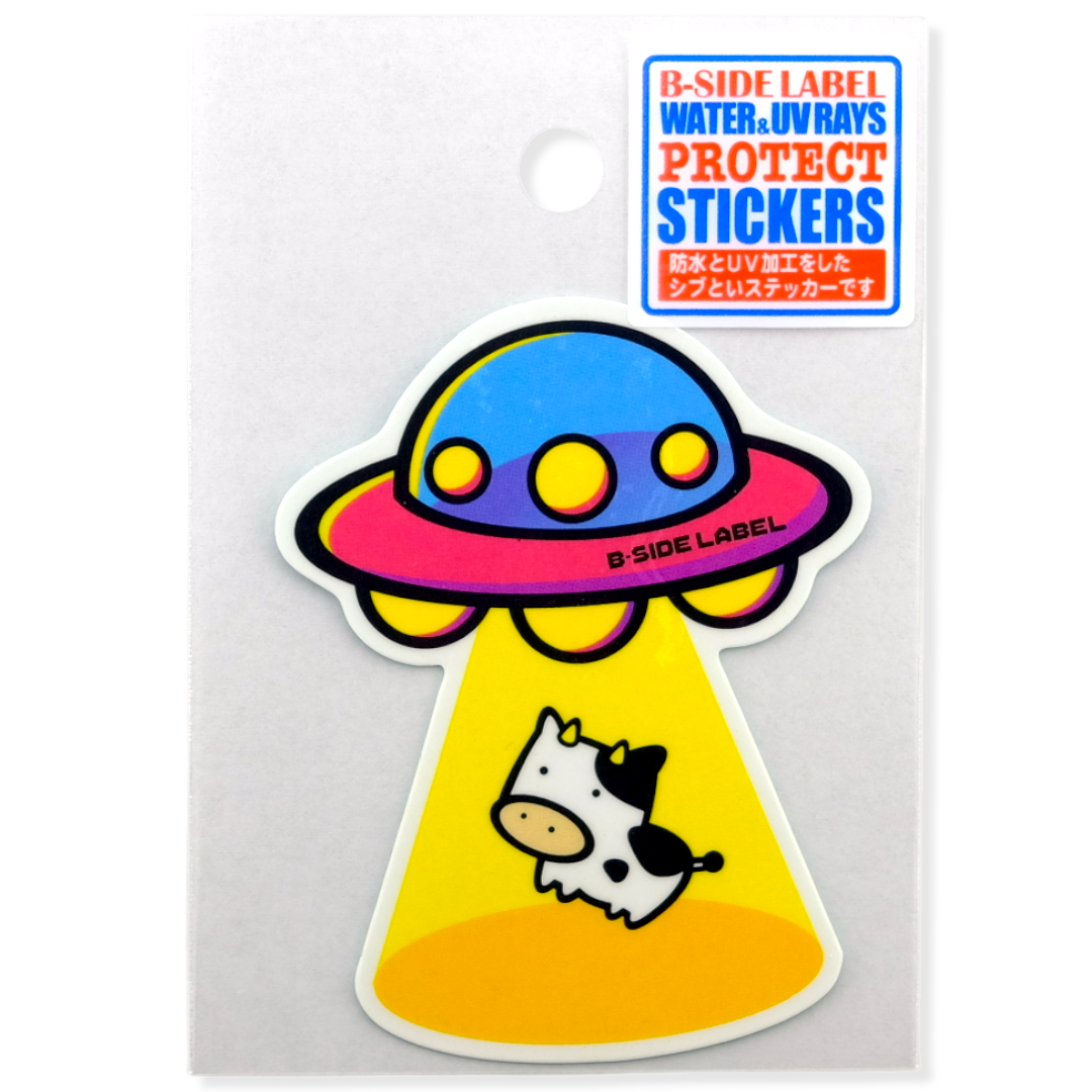 UFO Cow Abduction ✦ B-Side Label Sticker