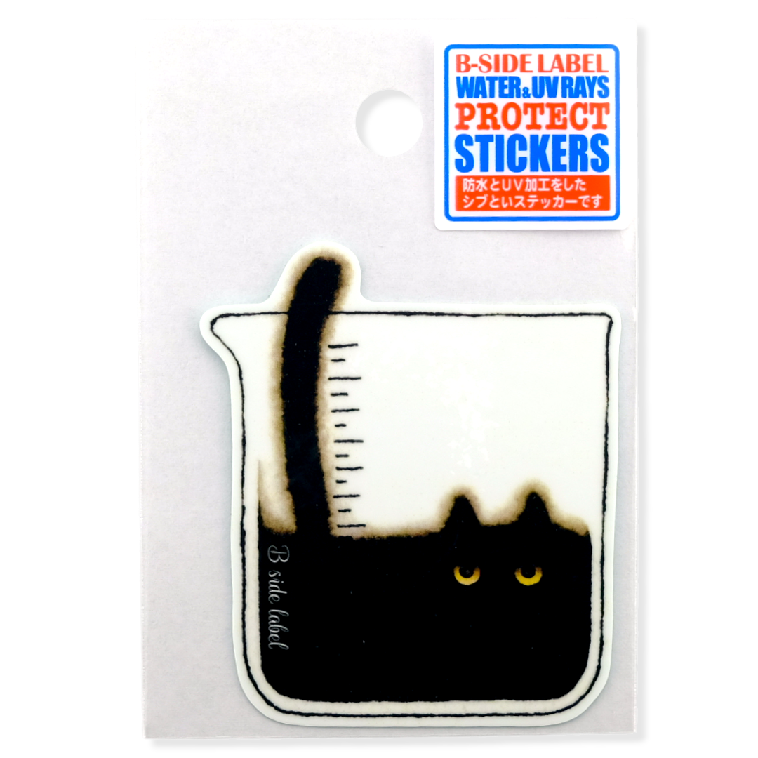 Black Cat in Beaker ✦ B-Side Label Sticker