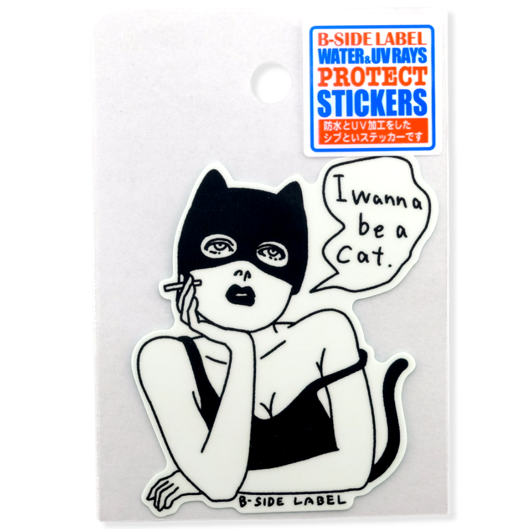 Wanna Be a Cat ✦ B-Side Label Sticker