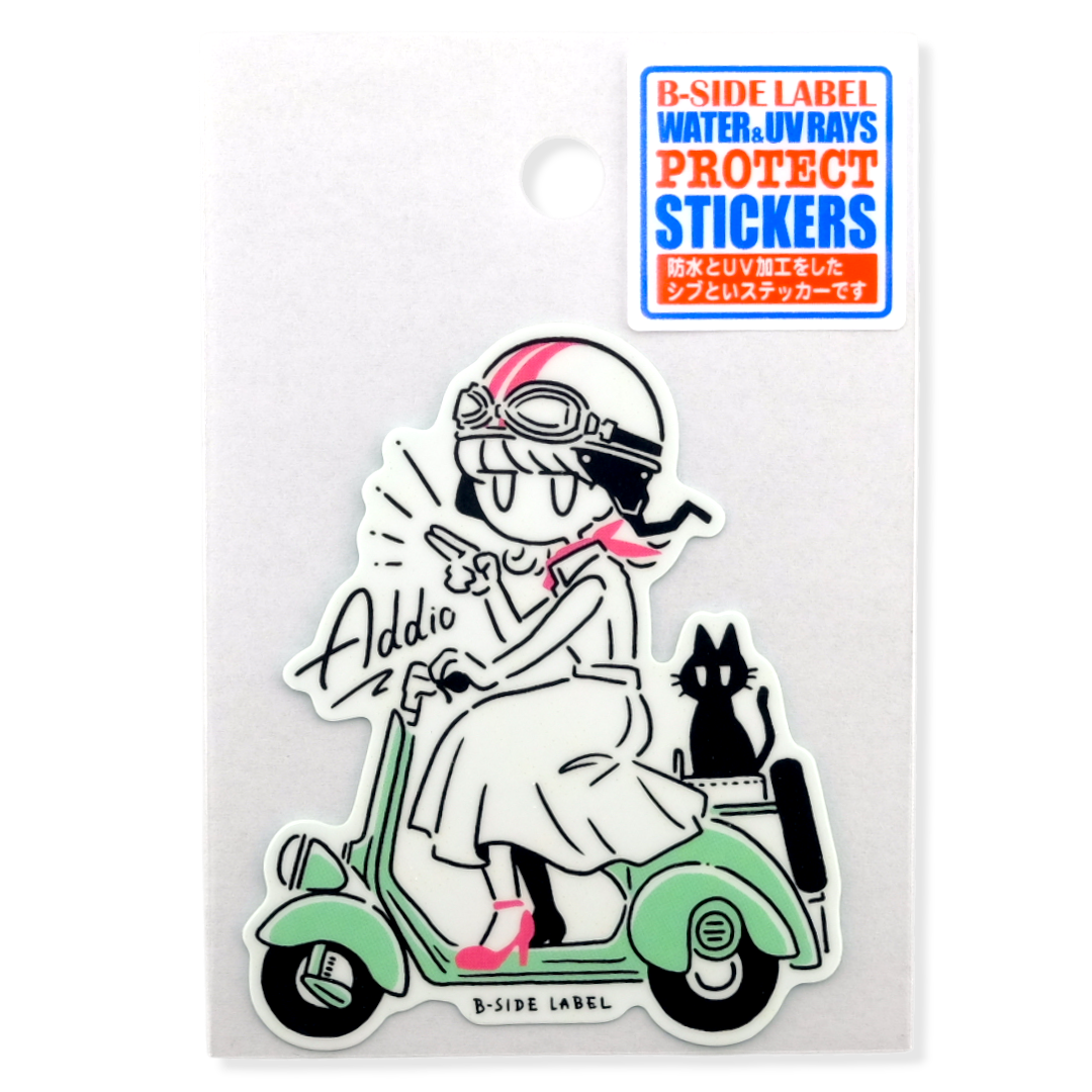Addio Scooter Girl ✦ B-Side Label Sticker