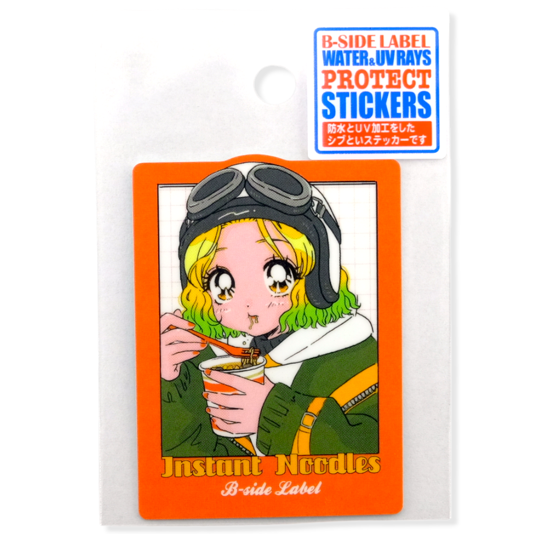 Instant Noodles Girl ✦ B-Side Label Sticker