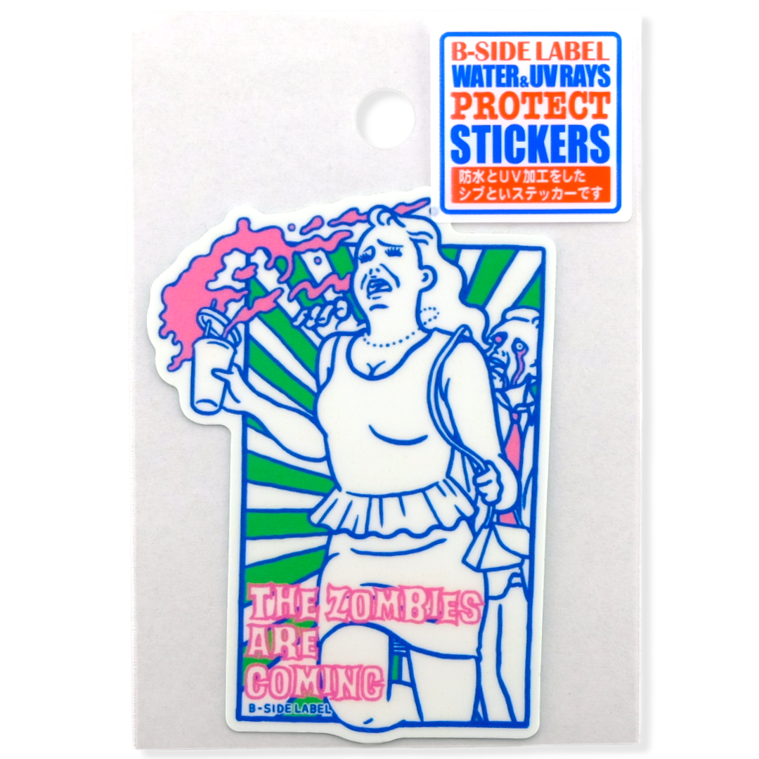 Zombies Attack - Woman ✦ B-Side Label Sticker
