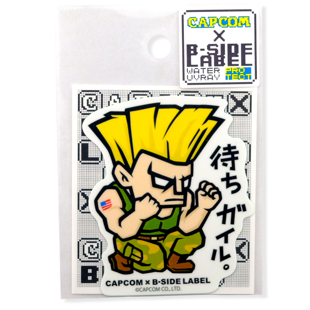 Street Fighter Guile (Hockstellung) ✦ B-Side Label Aufkleber